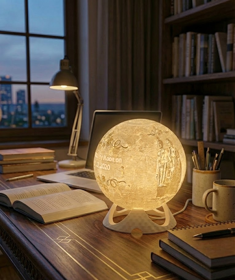 custom moon lamp
